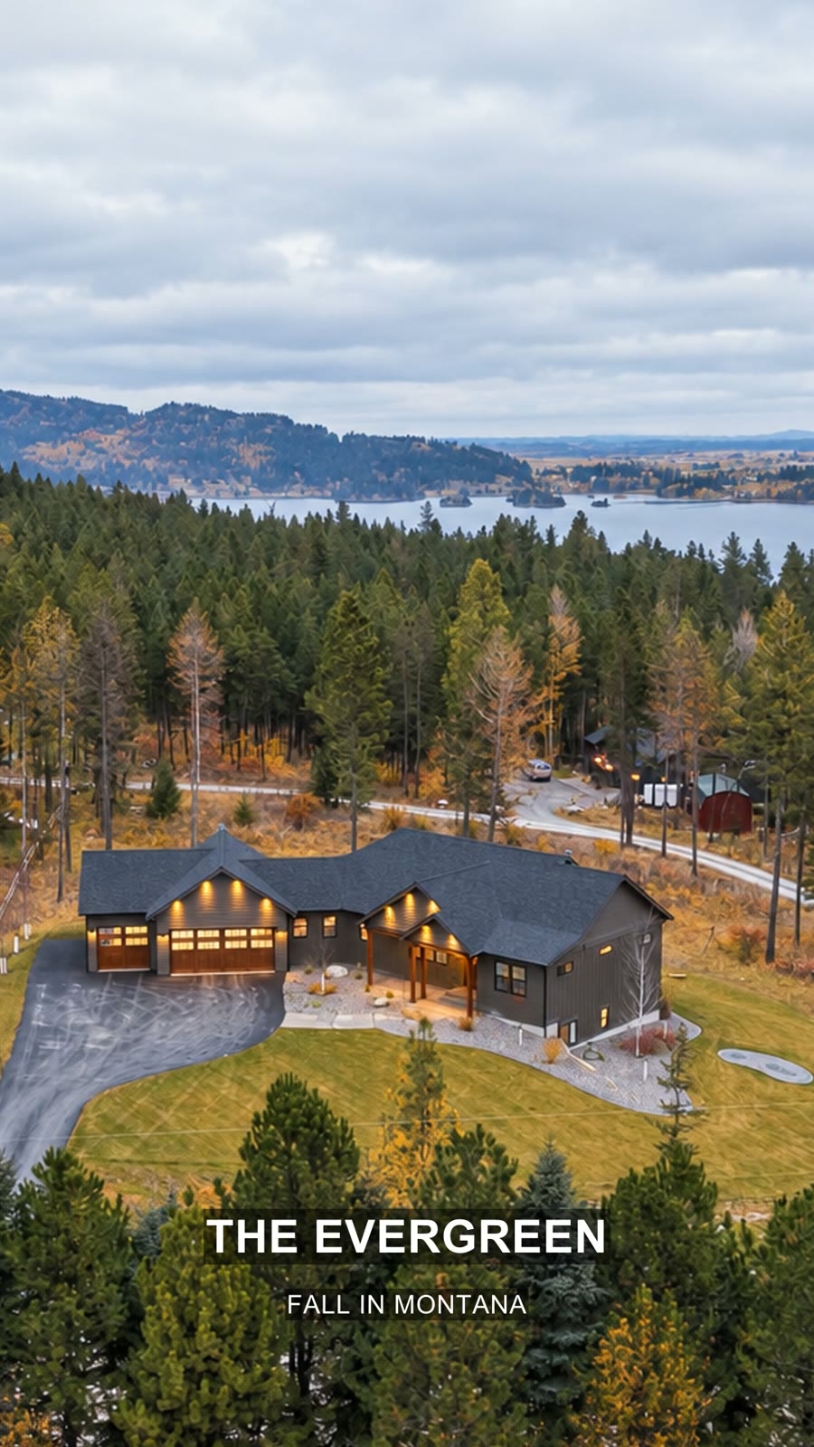 The Evergreen — A fall-season portrait of The Evergreen in Montana's Flathead Valley.